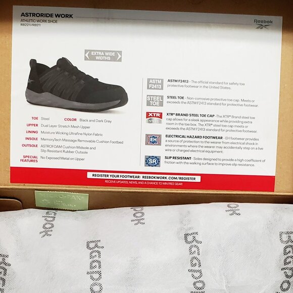 Reebok Other - Reebok "ASTRORIDE" UNISEX, Athletic, Steel Toe, Work Shoe- M6.5- W8.5 (RB2211)